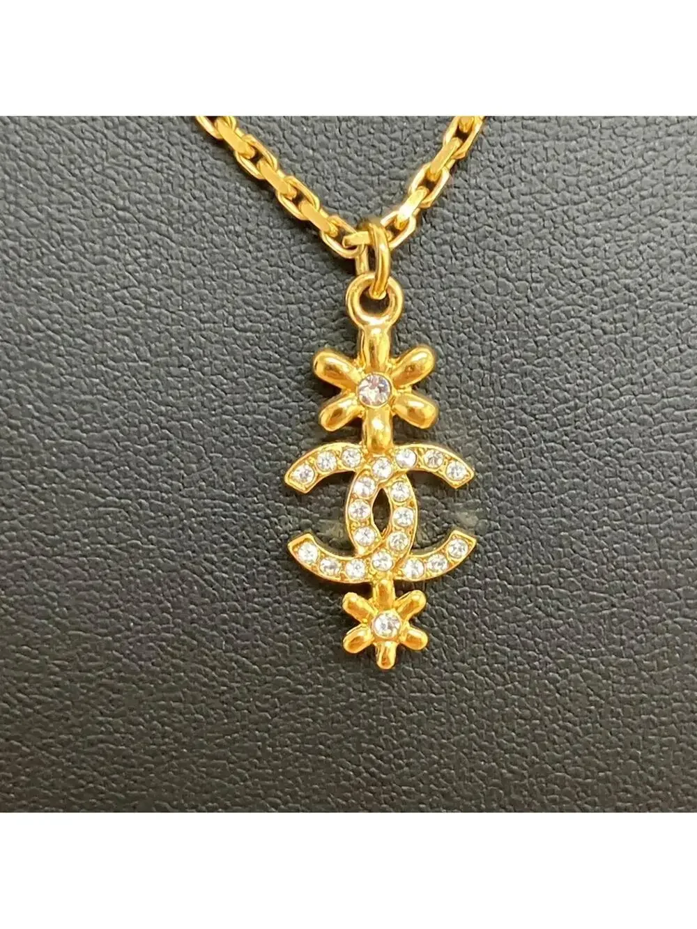 Chanel Pendant Necklace Metal Flower #357865C97B